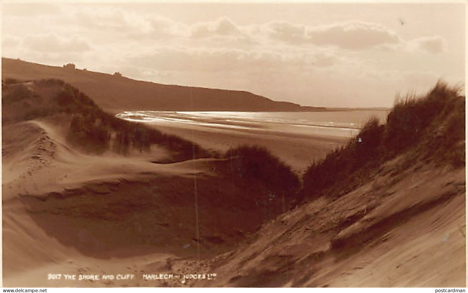 Wales - HARLECH (Gwynedd) The Shore And Cliff - REAL PHOTO - Publ. Judges 9017 - Autres & Non Classés