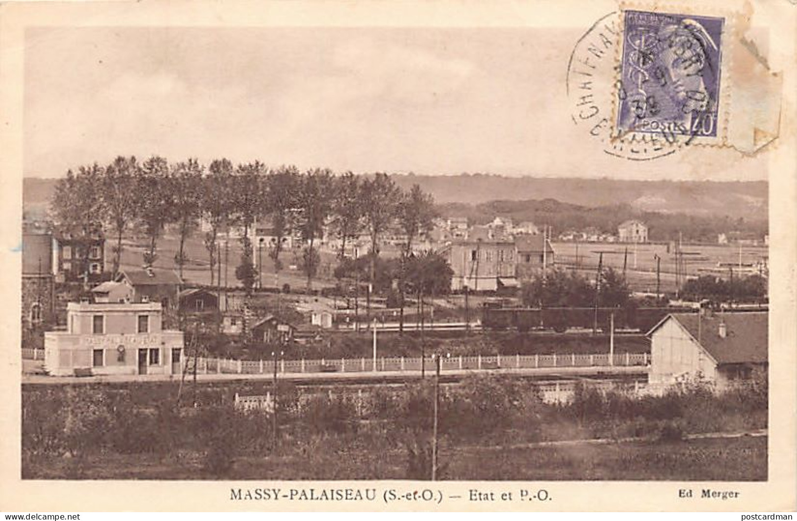 France - MASSY PALAISEAU (91) Gare - Etat Et P.O. - Ed. Merger - Palaiseau