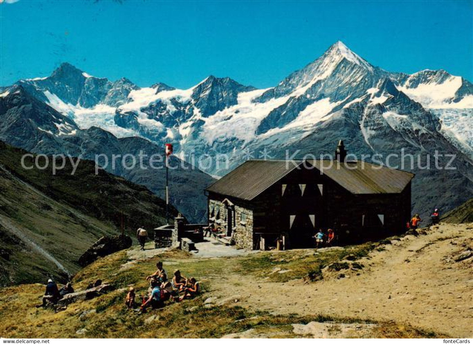 13801069 Taeschhuette 2708m VS Mit Zinalrothorn Schallihorn Weisshorn  - Autres & Non Classés