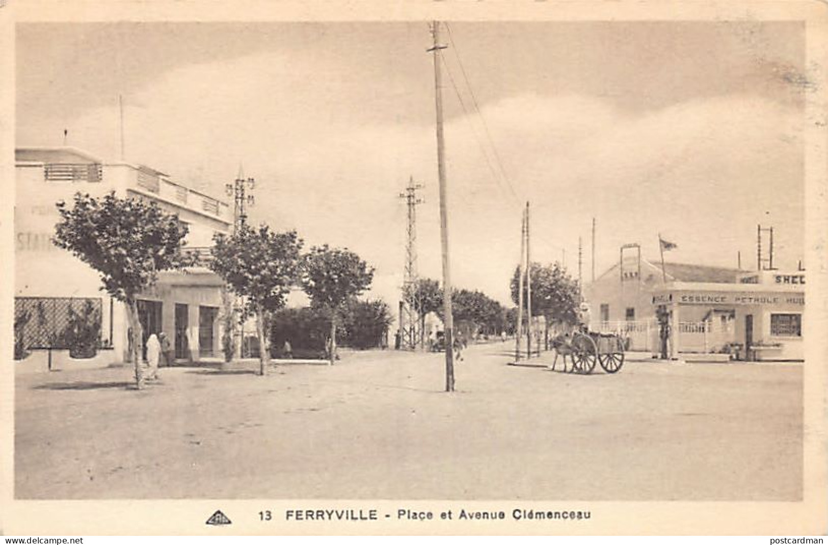 Tunisie - FERRYVILLE - Place Et Avenue Clemenceau - Ed. CAP 13 - Tunisia