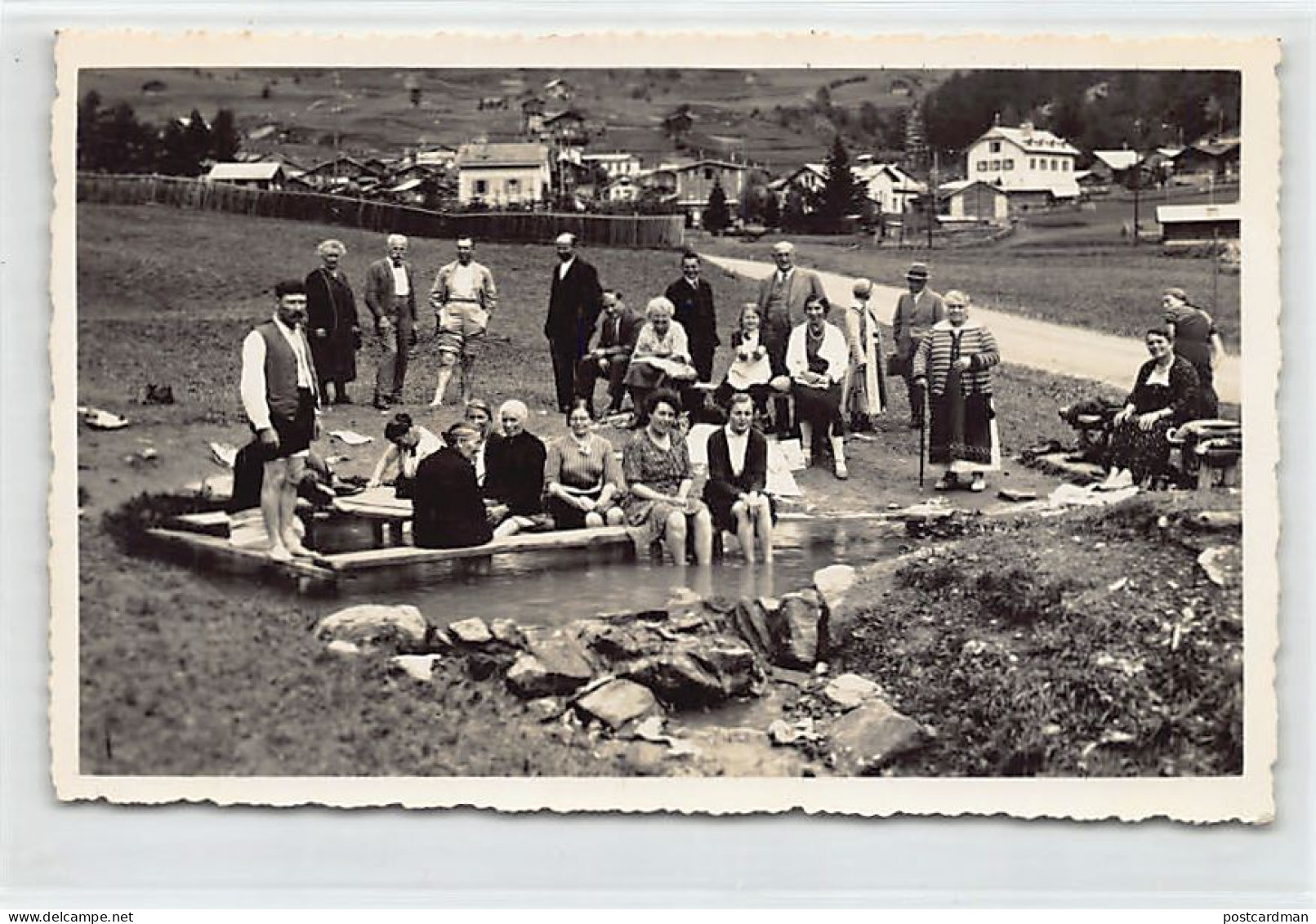 LEUKERBAD Loèche Les Bains (VS) Am Fussbad - Le Bain De Pieds - Verlag C. Mussler  - Loèche-les-Bains