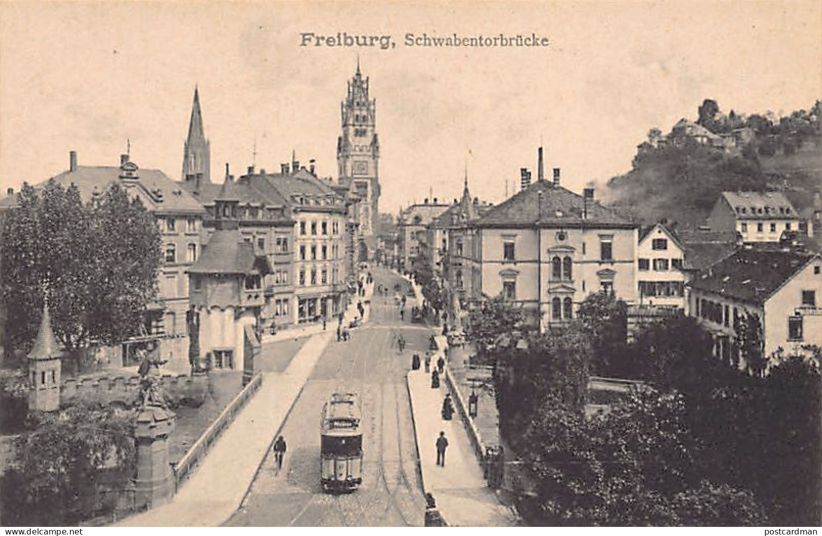 Freiburg Im Breisgau (BW) Schwabentorbrücke - Strassenbahn - Tram- Verlag Gbr. Metz Tübingen - Freiburg I. Br.