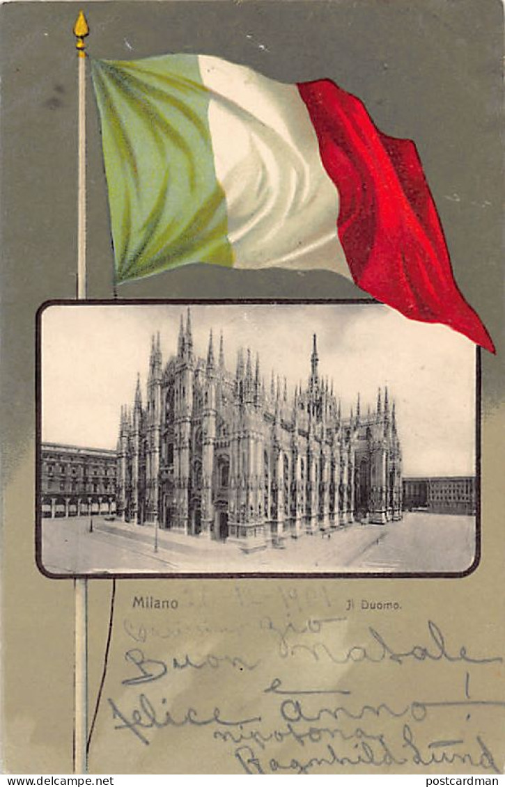 Italia - MILANO - Bandiera Italiana - Il Duomo - Knackstedt & Näther - Milano (Mailand)