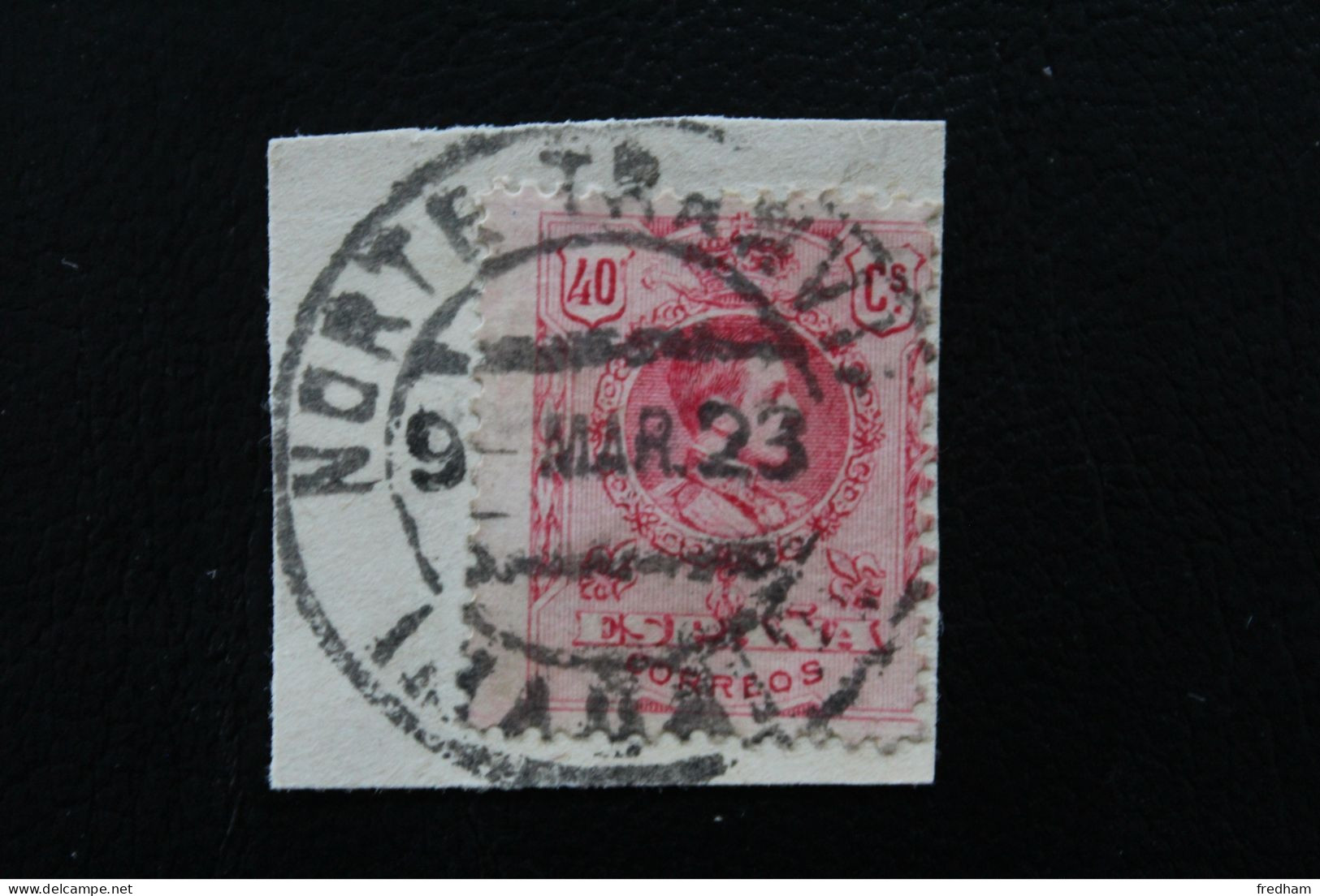 ROI ALPHONSE XIII Y&T  ES 250a 40 Cs OBLITERE CACHET NORTE TRANVIAS / MADRID  DU 09 MAR 23 - Used Stamps