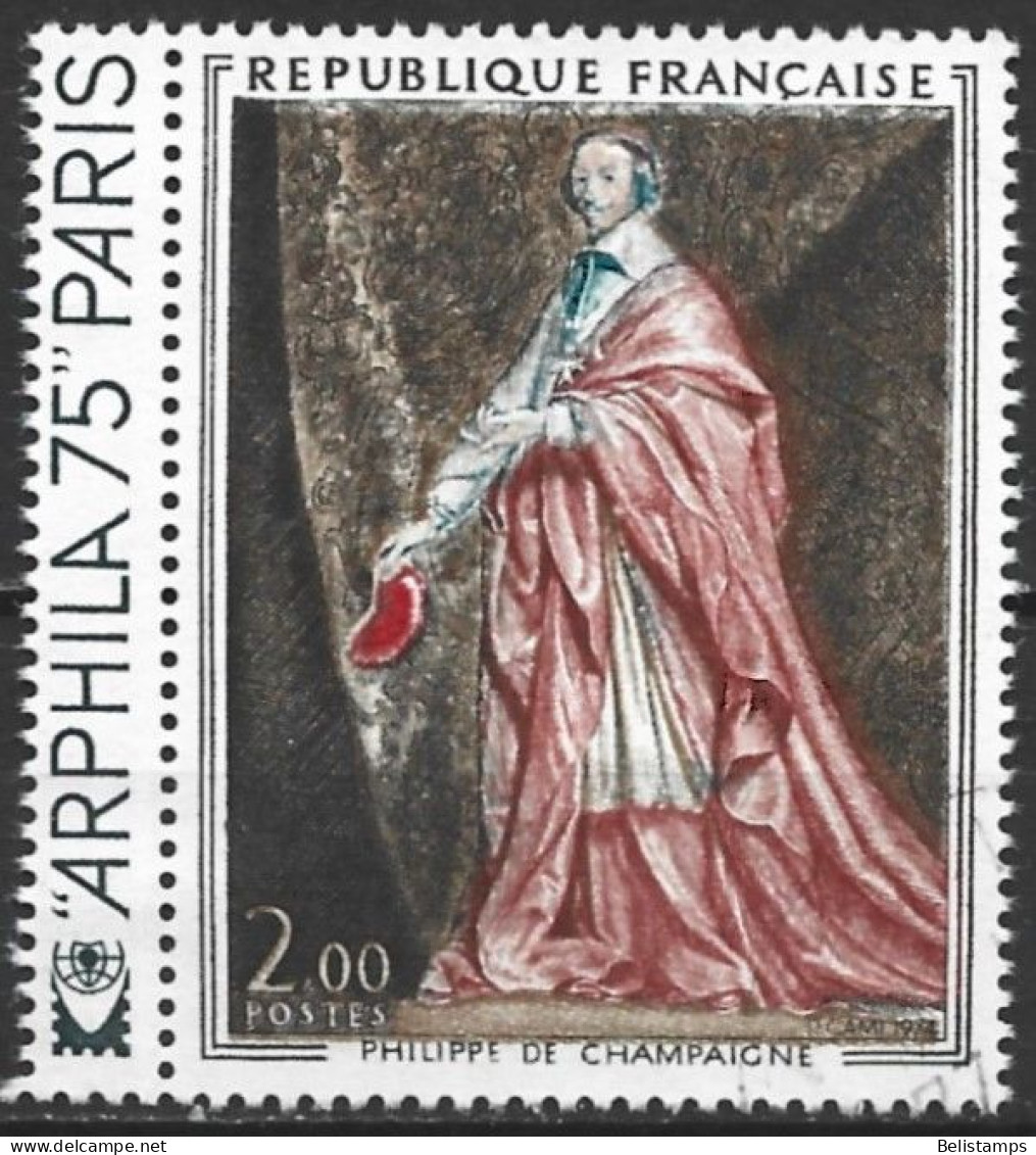 France 1974. Scott #1394 (U) Cardinal Richelieu, By Philippe De Champaigne - Usati