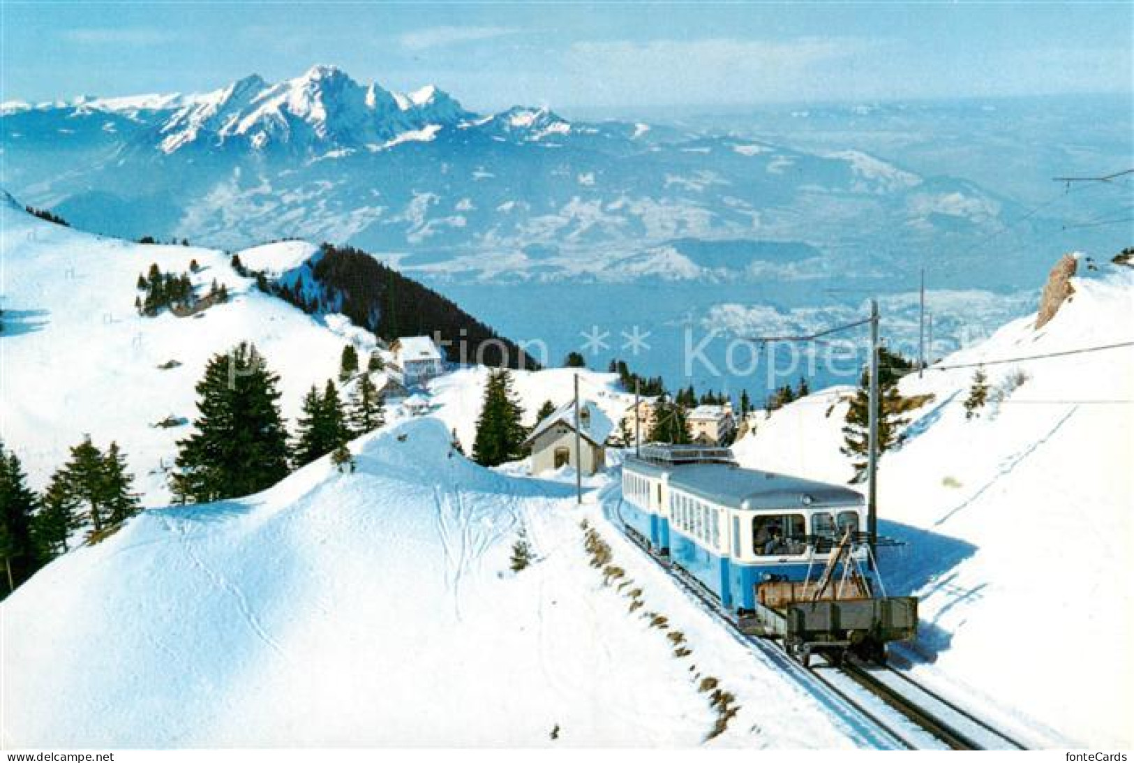 13800699 Rigi Kulm Arth Rigi Bahn Mit Vierwaldstaettersee Und Pilatus Rigi Kulm - Sonstige & Ohne Zuordnung