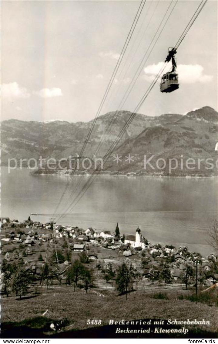 13800677 Beckenried Vierwaldstaettersee Mit Schwebebahn Nach Klewenalp  - Altri & Non Classificati