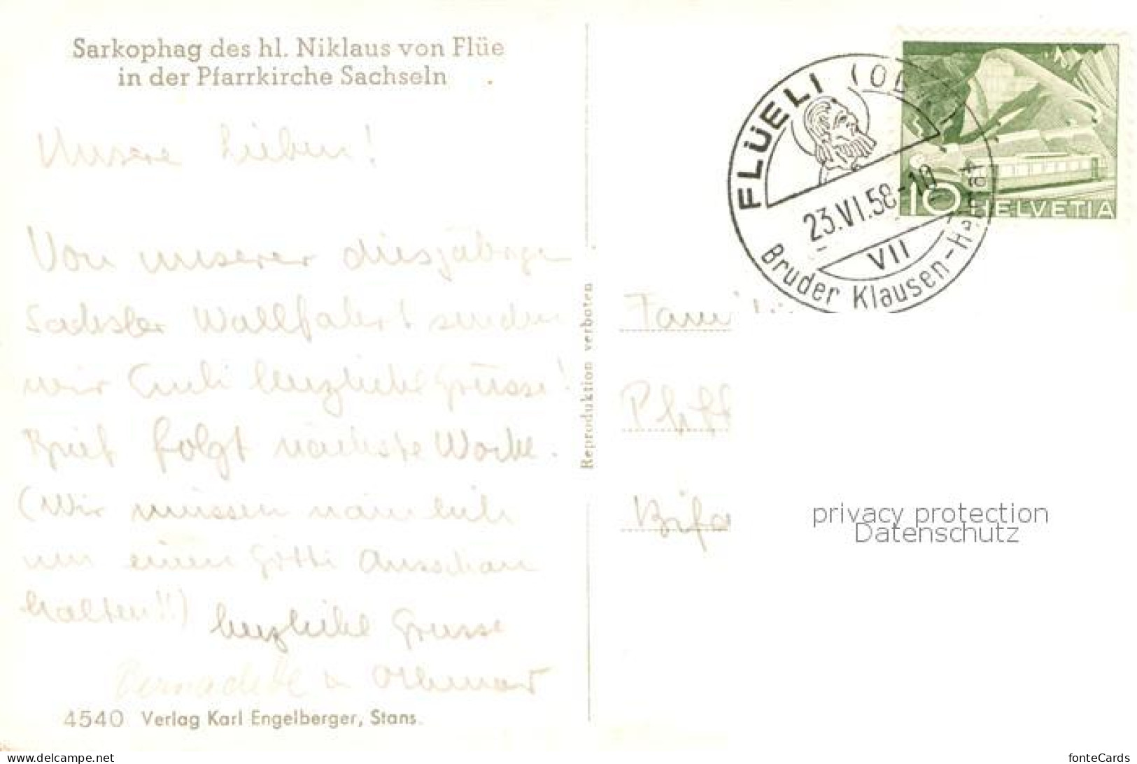 13800669 Sachseln OW Sarkophag Des Hl Niklaus Von Fluee In Der Pfarrkirche Sachs - Other & Unclassified