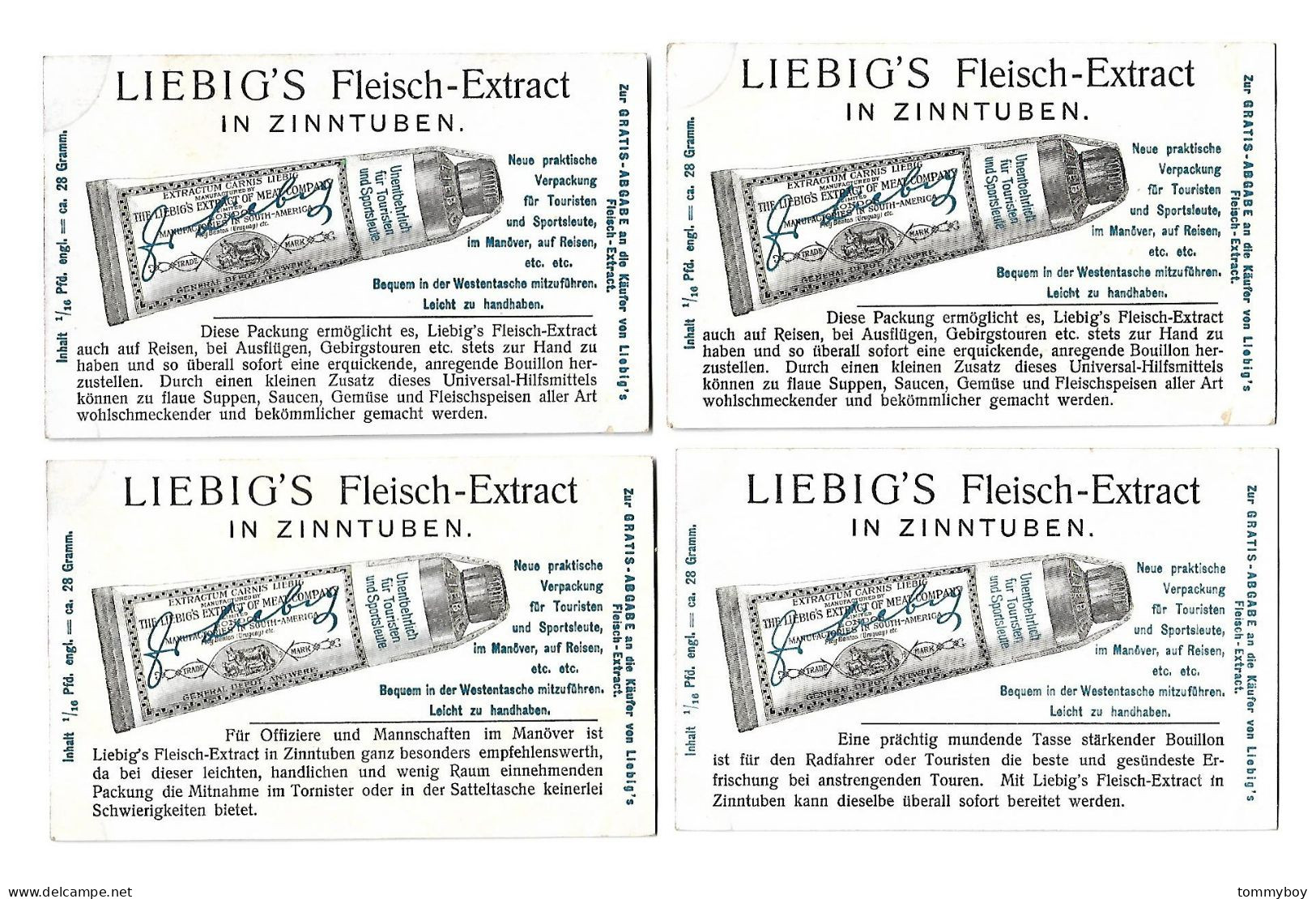 S 739 , Liebig 6 Cards, Das Verfehlte Picknick (German) (ref B18) - Liebig
