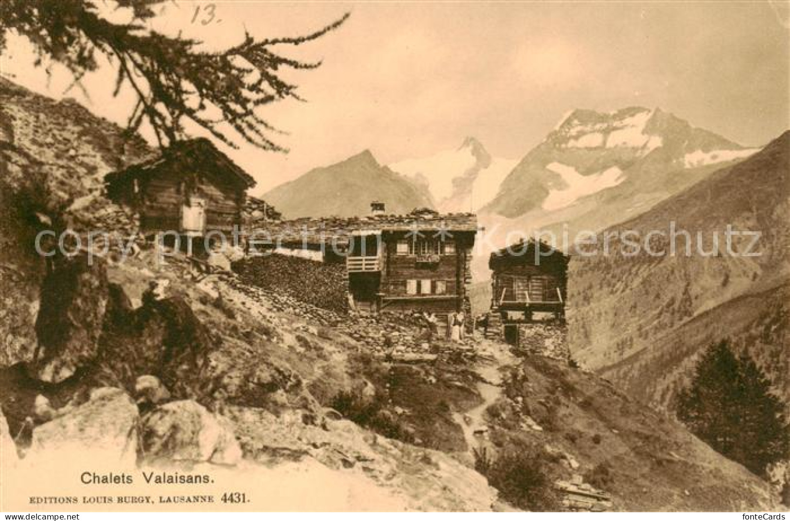 13800409 Valais Wallis Kanton Chalets Valaisans Alpes Valais Wallis Kanton - Autres & Non Classés