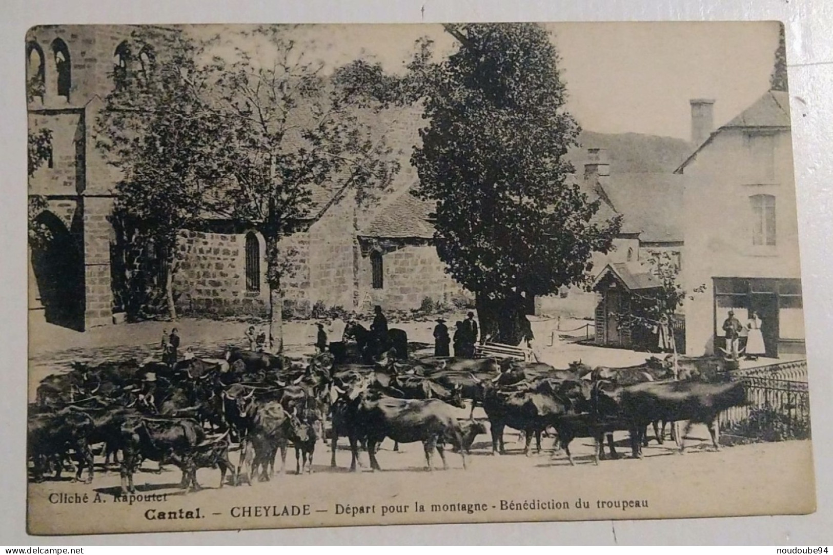 15 Cantal Cheylade Depart Pour La Montagne Benediction Du Troupeau - Altri & Non Classificati