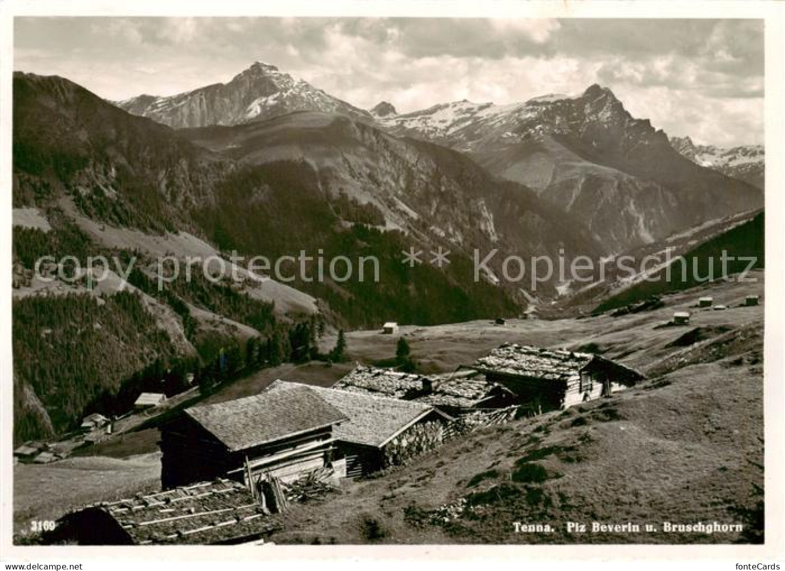 13800189 Tenna GR Piz Beverin Und Bruschghorn Alpenpanorama Tenna GR - Autres & Non Classés