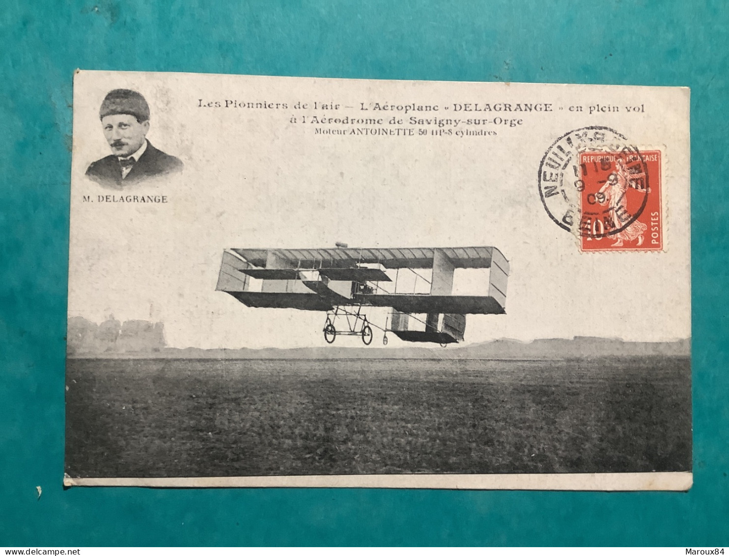 91/ Les Pionniers De L’air L’aéroplane Delagrange En Plein Vol A L’aérodrome De Savigny Sur Orge - Airmen, Fliers