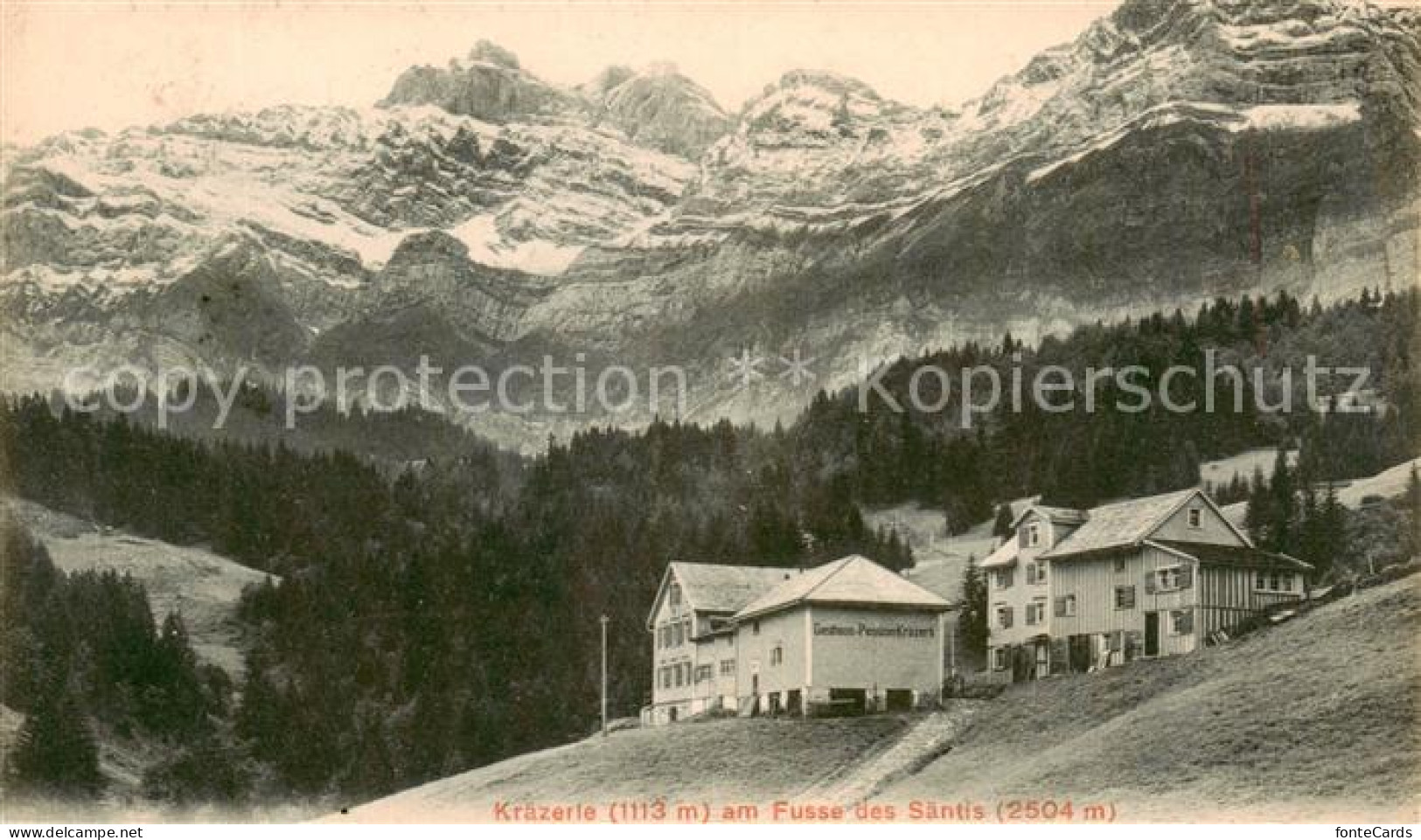 13800047 Kraezerle 1115m Saentis AR Panorama  - Sonstige & Ohne Zuordnung