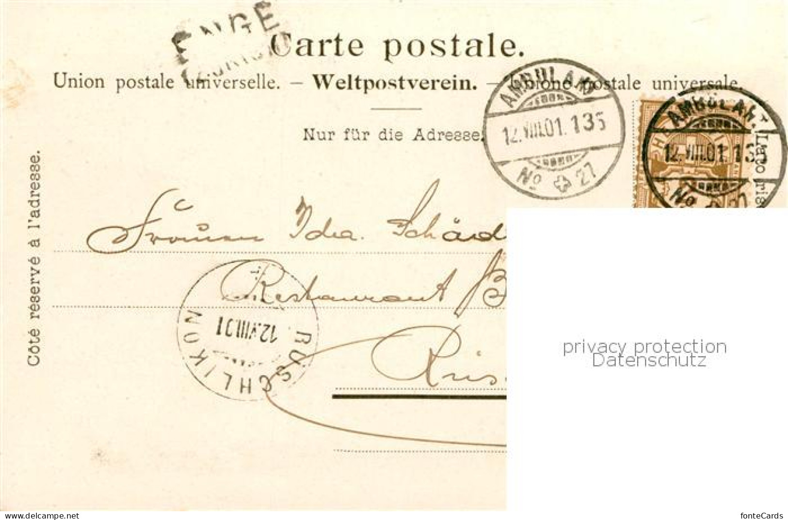 13799919 Zuerich ZH Zwinglidenkmal Mit Stadthaus Und Post Zuerich ZH - Other & Unclassified