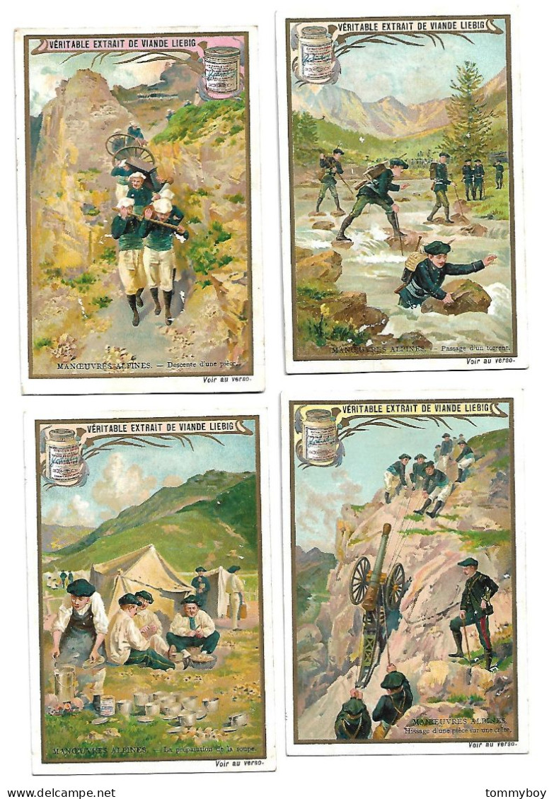 S 738, Liebig 6 Cards, Manoeuvres Alpines (ref B18) - Liebig