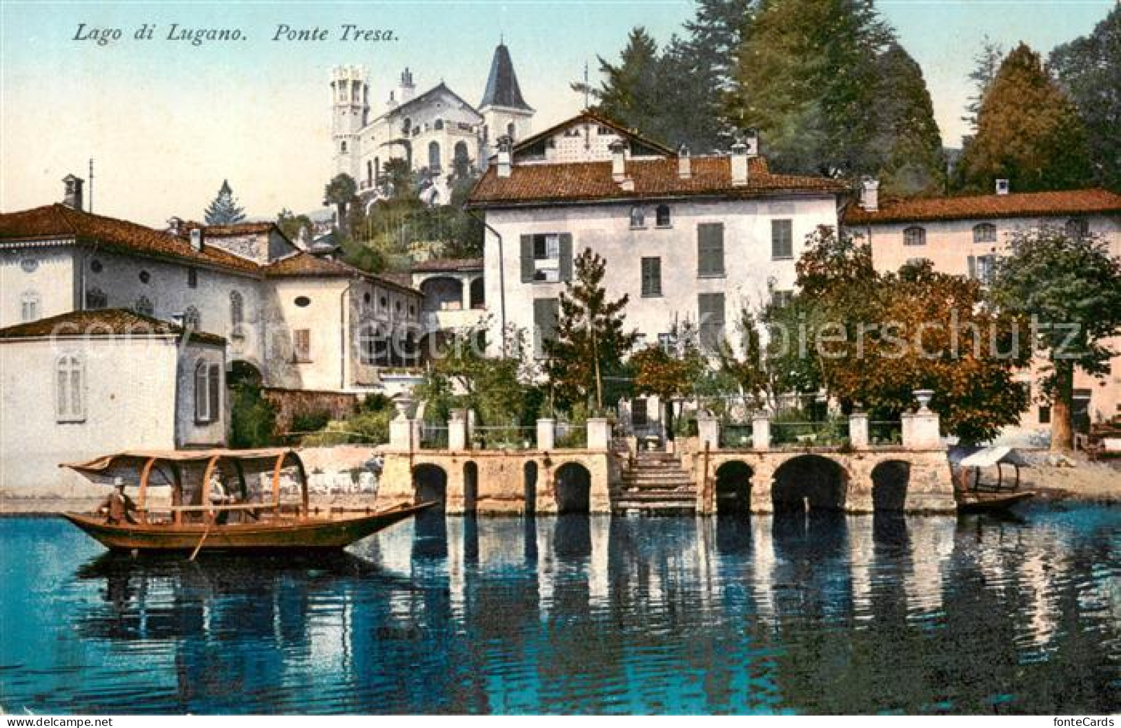 13798829 Ponte-Tresa TI Ansicht Vom Luganersee Aus  - Autres & Non Classés