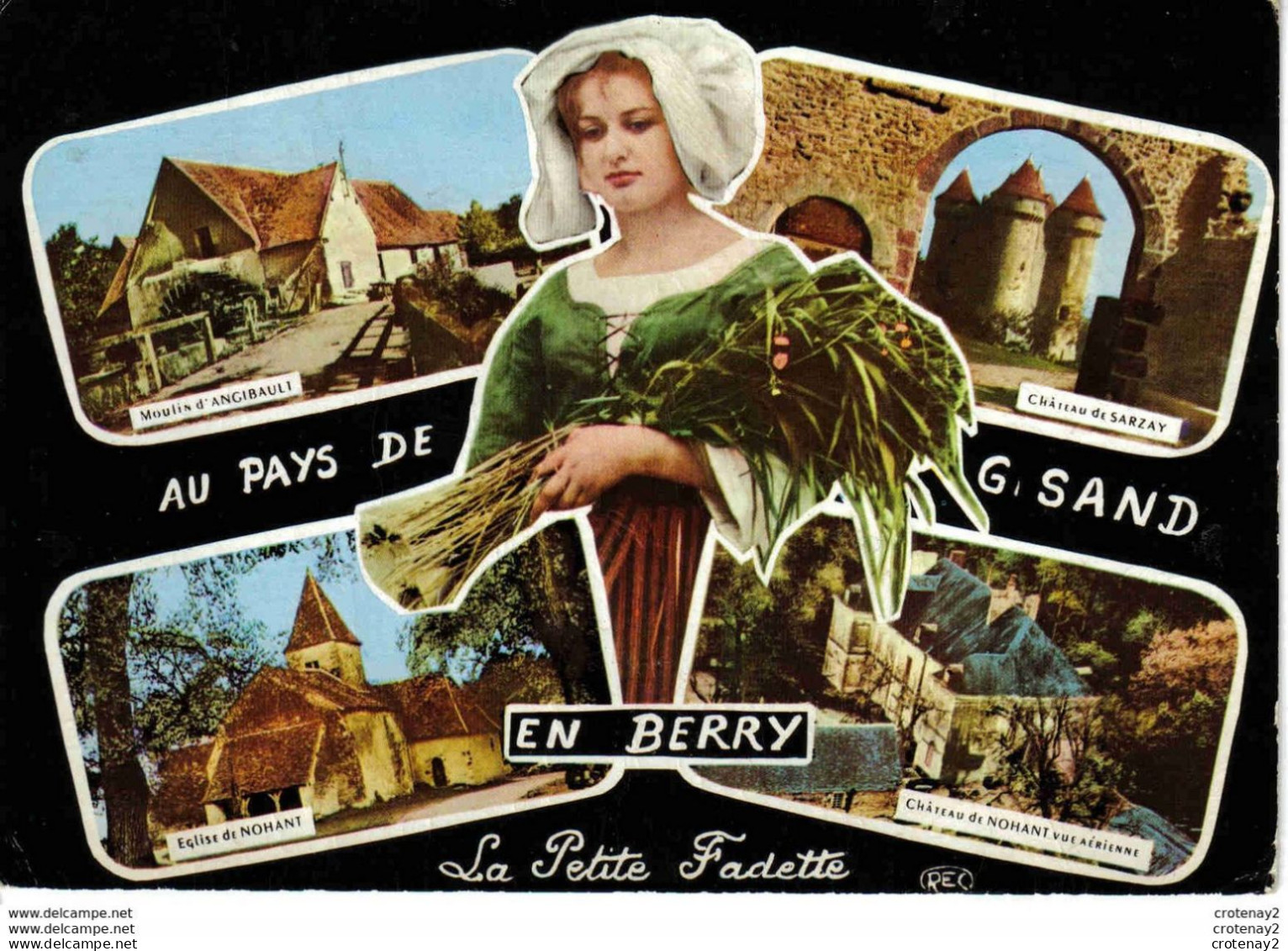 EN BERRY 4 Vues Au Pays De G. SAND N°28 La Petite Fadette Angibault Nohant En 1963 M. Roussel Photo Editeur - Bourges