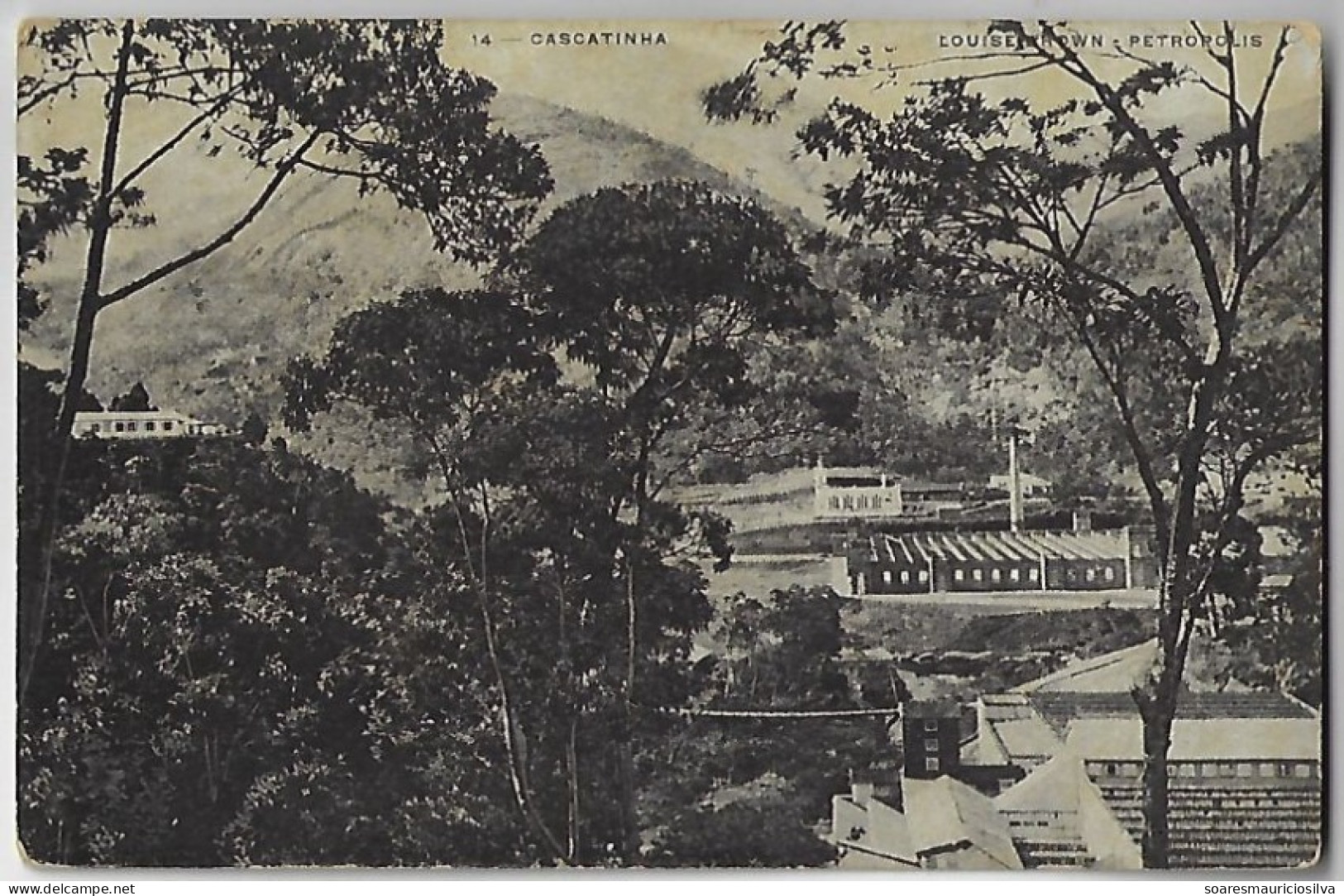 Brazil Rio De Janeiro 1910 Postcard Photo No.14 From Cascatinha To Petrópolis Cancel Ambulant Post Office SR4 Stamp 50Rs - Other & Unclassified