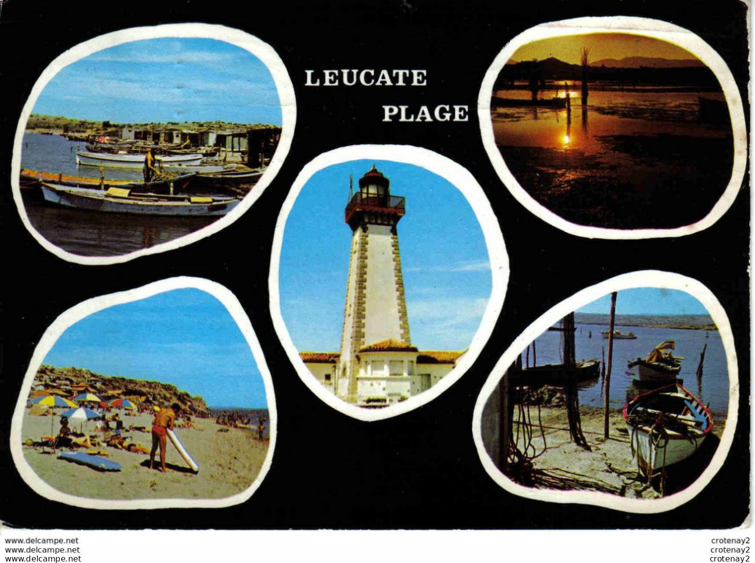 11 LEUCATE PLAGE En 5 Vues N°25 928 Phare Plage Port Coucher De Soleil Souvenir De La Côte En 1968 éditions S.L - Leucate