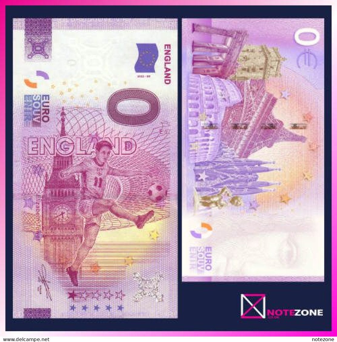 0 EURO England Test Fantasy Banknote Note, 0 Euro - Collezioni