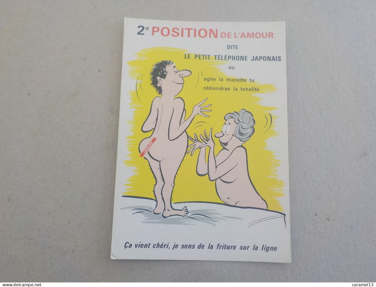 CPSM -  AU PLUS RAPIDE - CARTE HUMORISTIQUE COQUINE  - FEMME  DENUDEE -   NON VOYAGEE - Humor