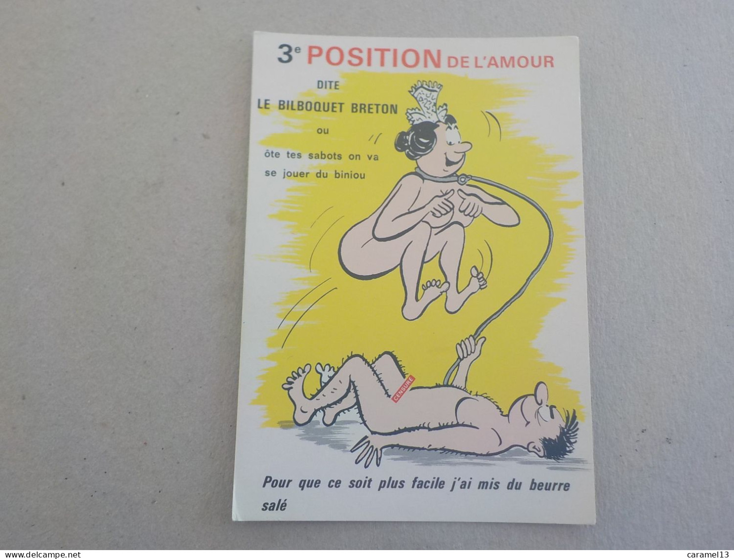 CPSM -  AU PLUS RAPIDE - CARTE HUMORISTIQUE COQUINE  - FEMME  DENUDEE -   NON VOYAGEE - Humor