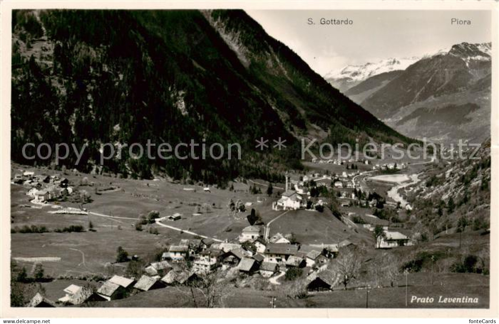 13797489 Prato Leventina TI Panorama Blick Gegen San Gottardo Piora  - Autres & Non Classés