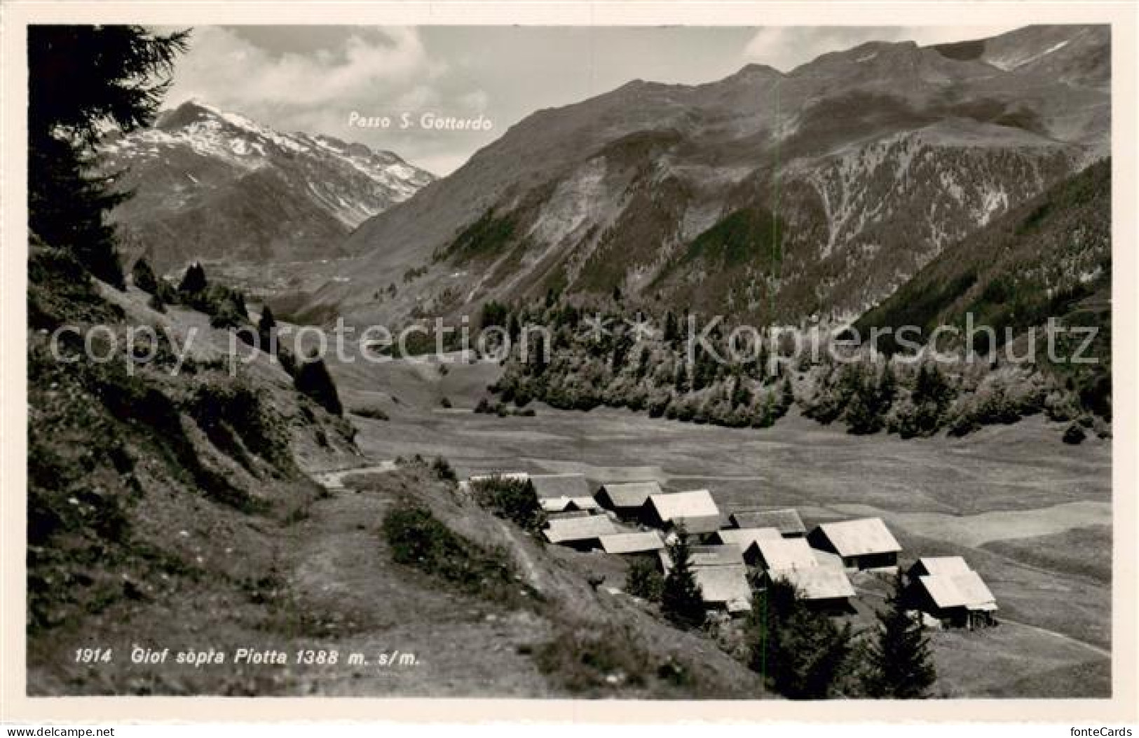 13797477 Giof Piotta TI Panorama Passo San Gottardo  - Autres & Non Classés