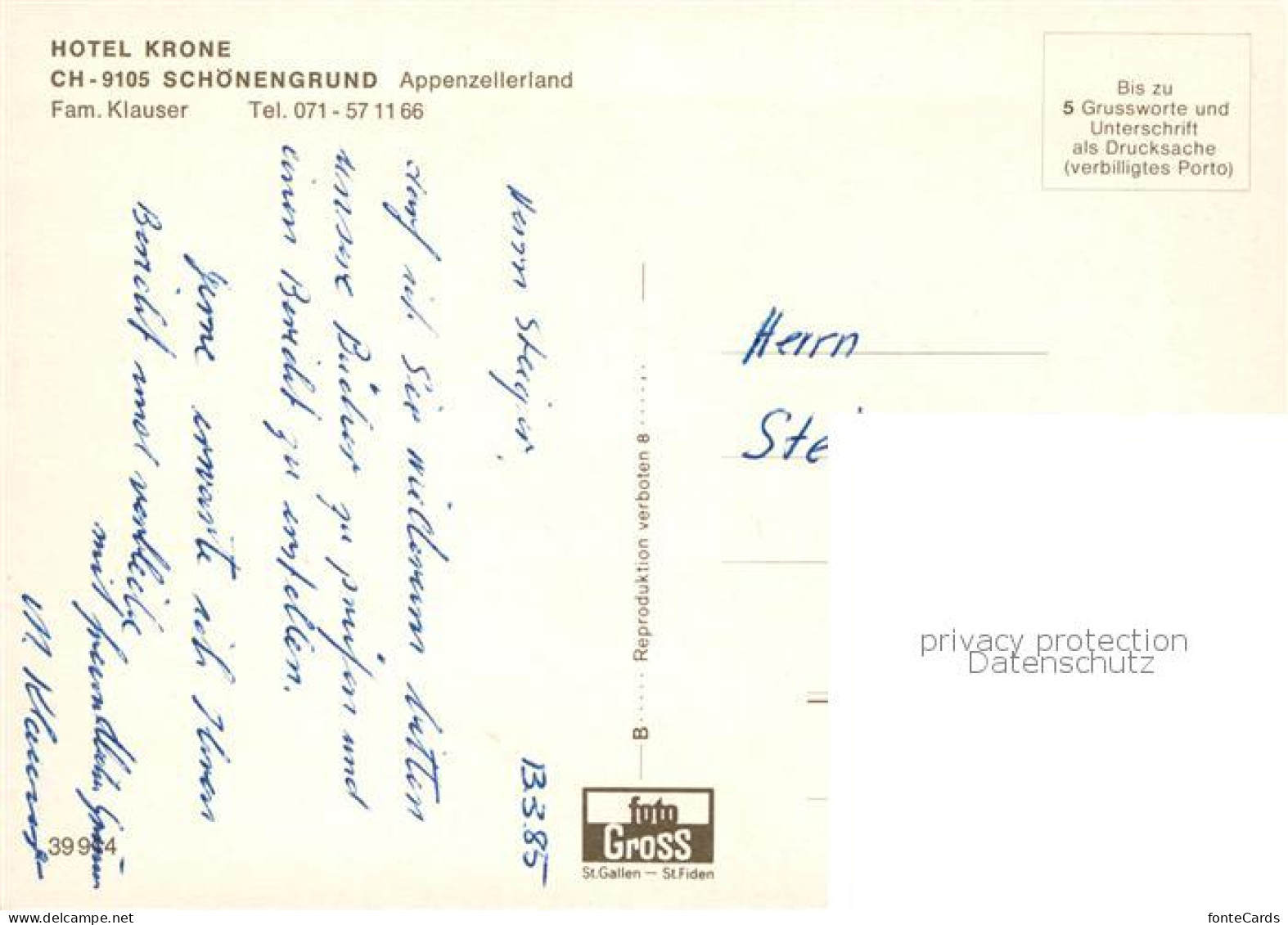 13797197 Schoenengrund AR Hotel Krone Schoenengrund AR - Altri & Non Classificati