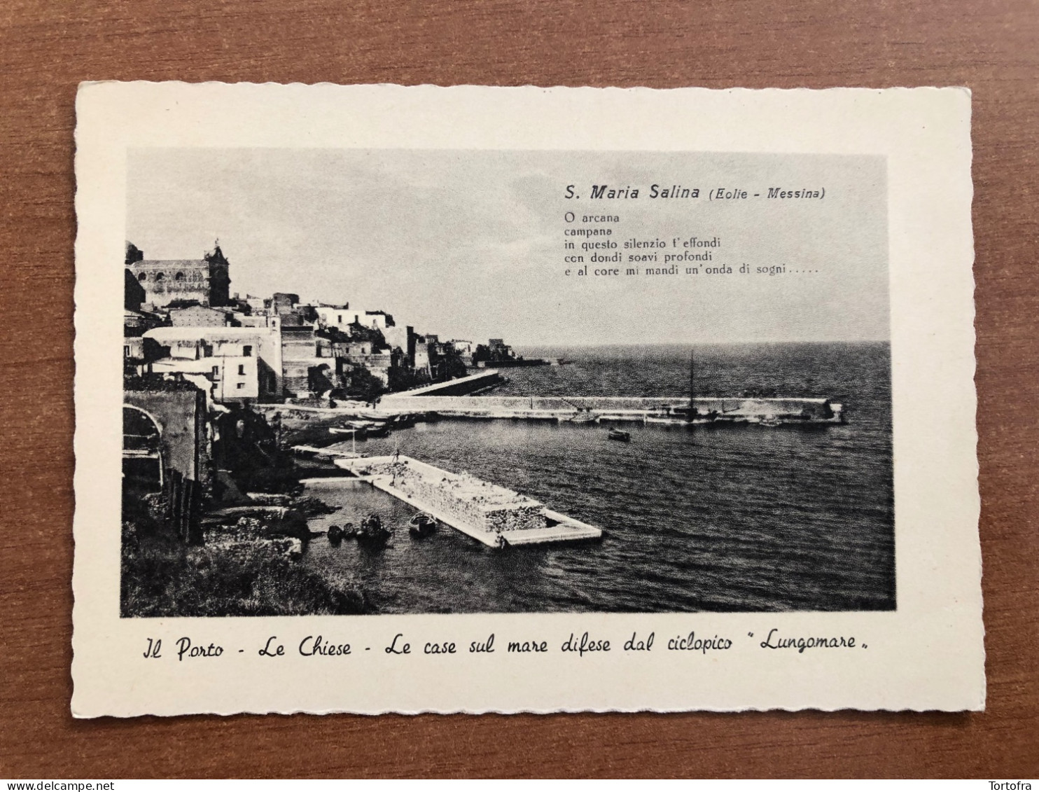 S. MARIA SALINA ( EOLIE MESSINA ) IL PORTO LE CHIESE LE CASE SUL MARE LUNGOMARE - Messina