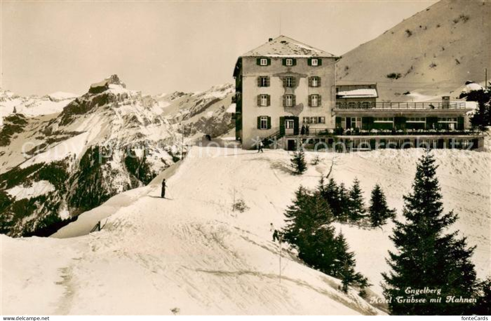 13796327 Engelberg  OW Hotel Truebsee Mit Hahnen Wintersportplatz Alpen  - Altri & Non Classificati