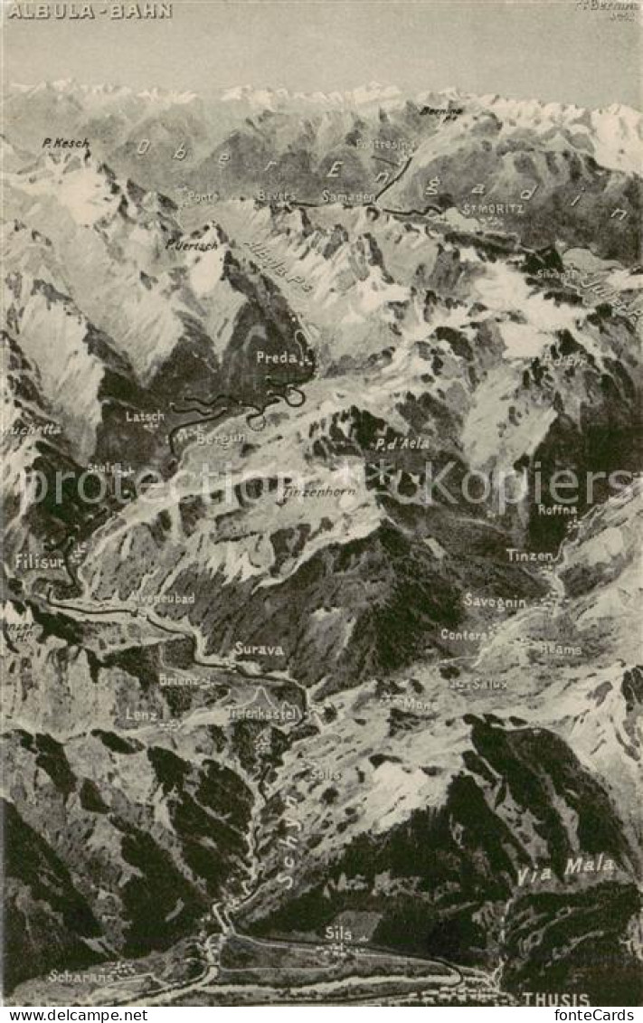 13796307 Thusis GR Und Umgebung Alpenpanorama Aus Der Vogelperspektive  - Autres & Non Classés