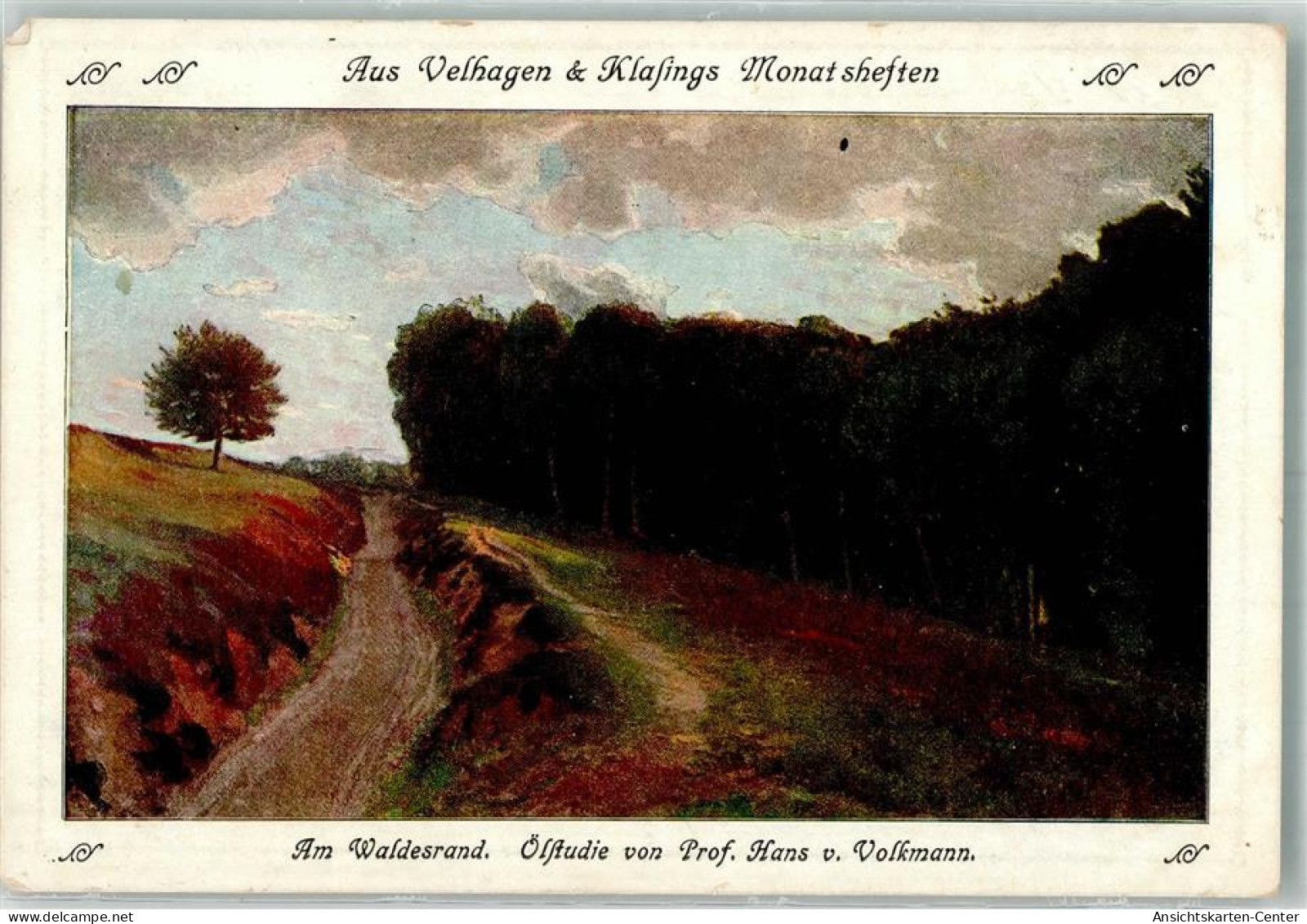 39874108 - Sign. Volkmann H. V. Prof Am Waldesrand - Sonstige & Ohne Zuordnung