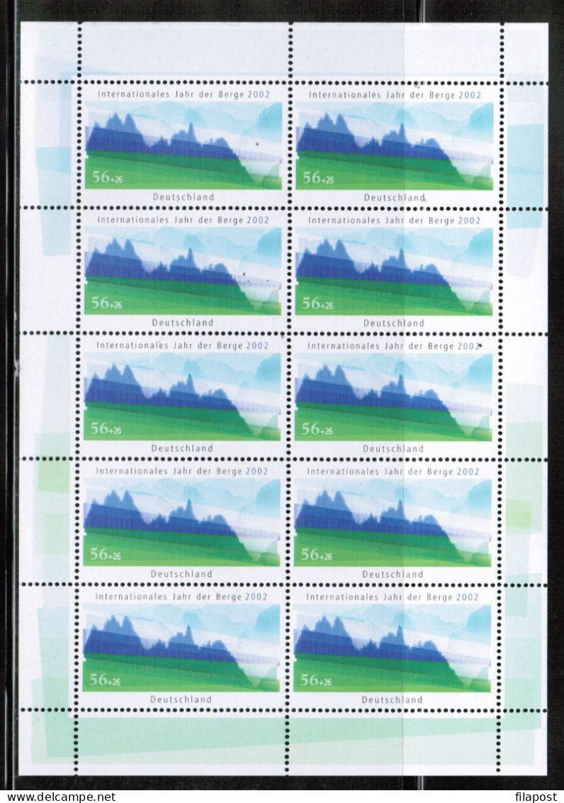 Germany 2002 / Michel 2231 Kb - International Mountain Day, Nature, Mountains - Sheet Of 10 Stamps MNH - Unused Stamps