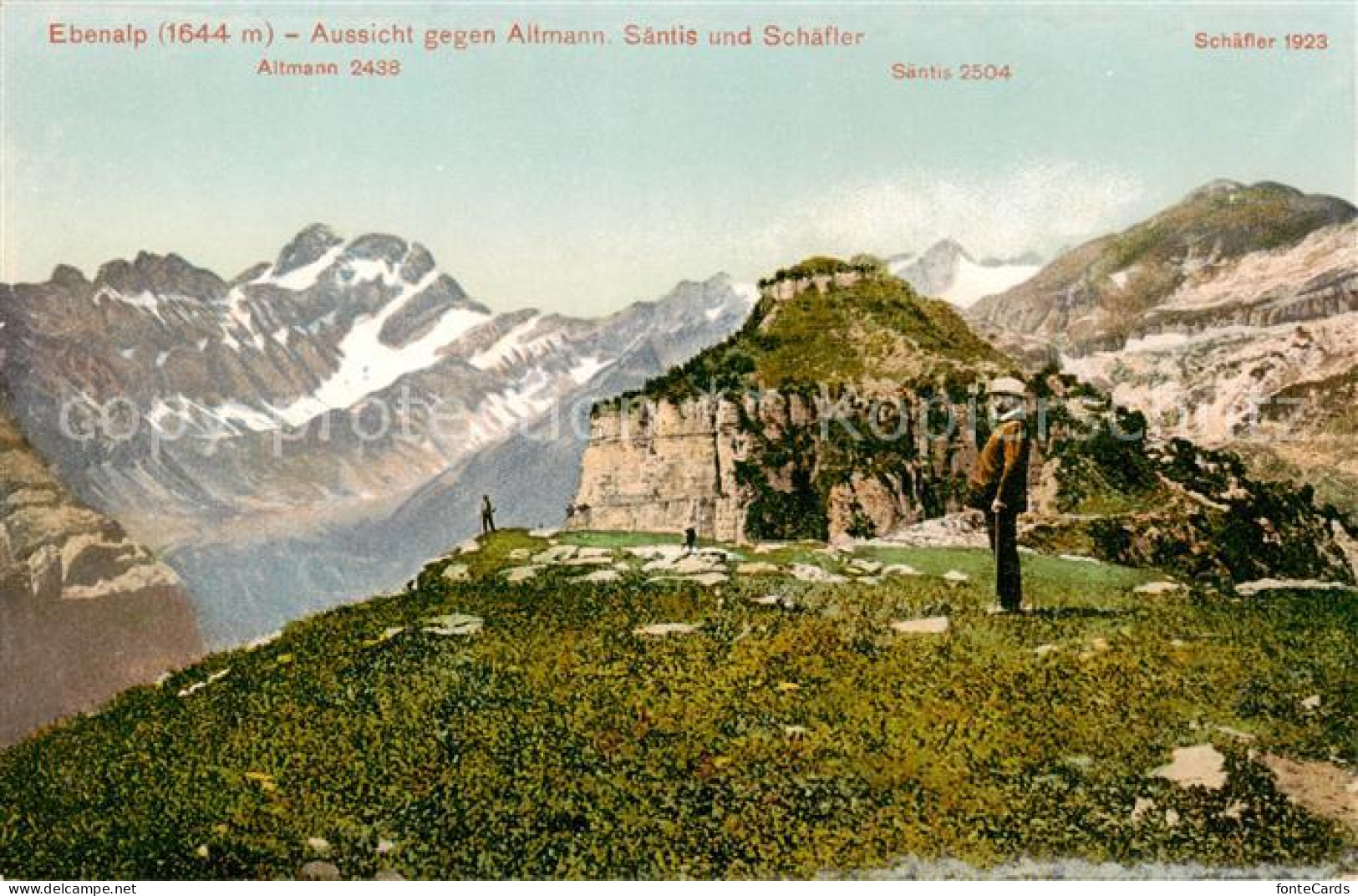 13795697 Ebenalp 1641m AI Aussicht Gegen Altmann Saentis Und Schaefler Bergwelt  - Andere & Zonder Classificatie