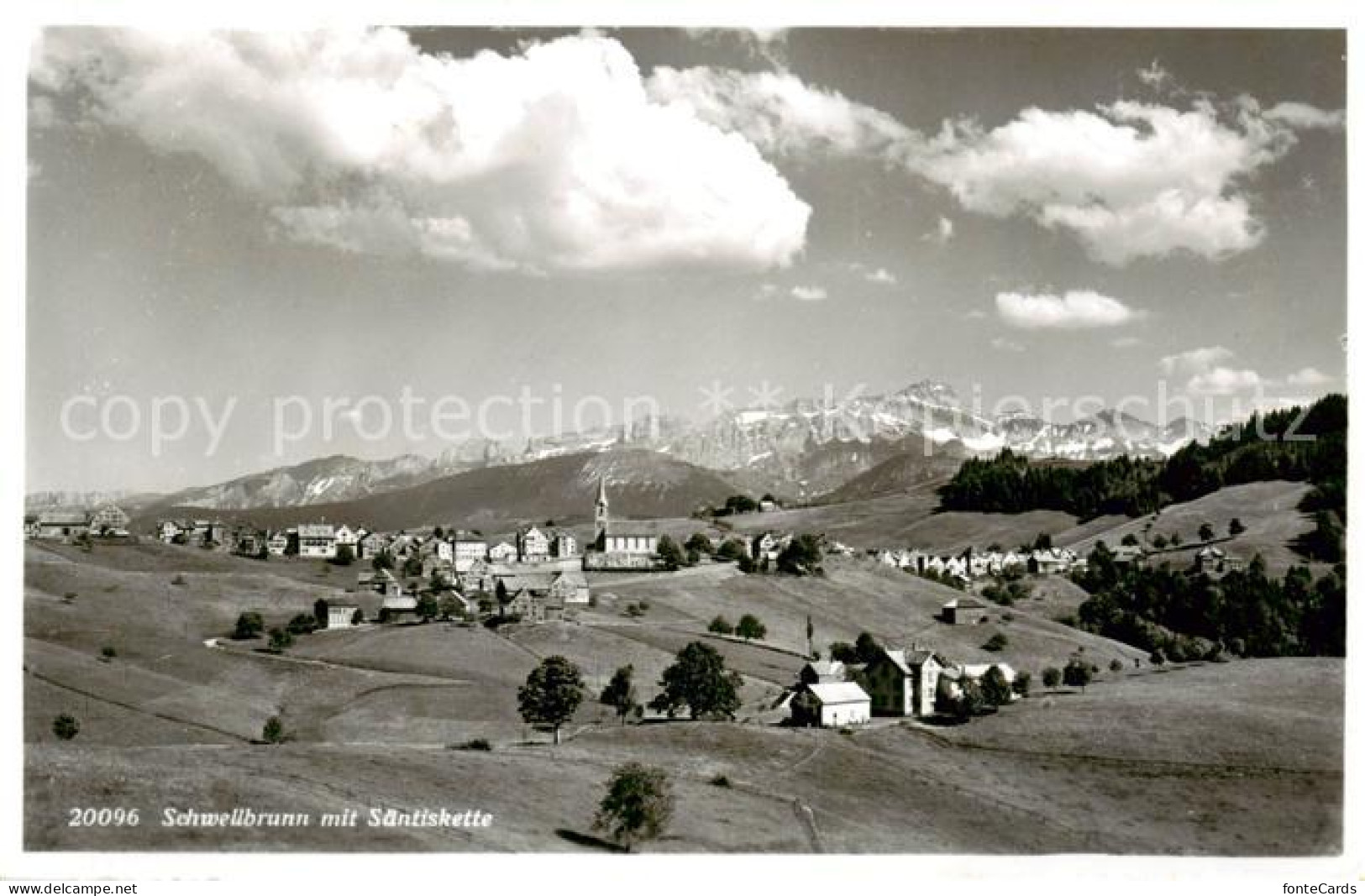 13795667 Schwellbrunn Panorama Blick Zur Saentiskette Appenzeller Alpen Schwellb - Sonstige & Ohne Zuordnung