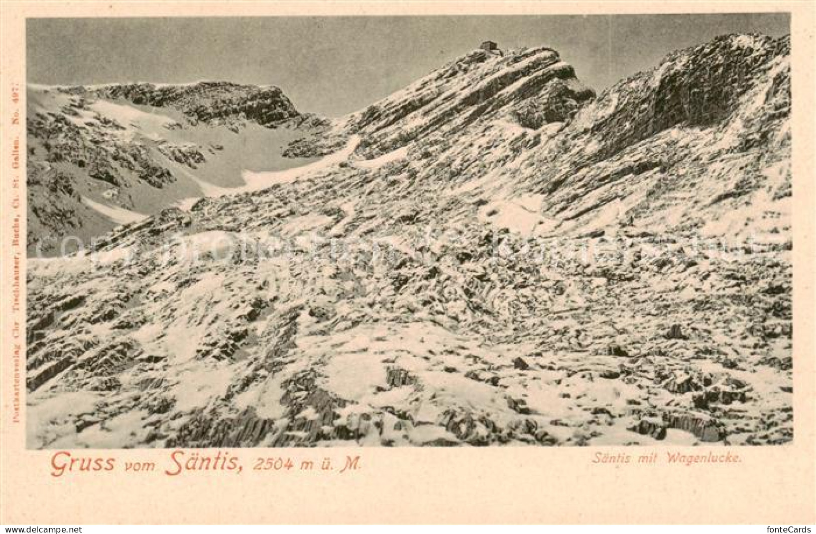 13795647 Saentis 2504m AR Mit Wagenlucke Bergwelt Appenzeller Alpen  - Sonstige & Ohne Zuordnung