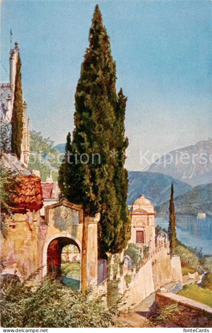 13795587 Morcote Lago Di Lugano TI Kirche Maria Del Sasso Kuenstlerkarte  - Autres & Non Classés