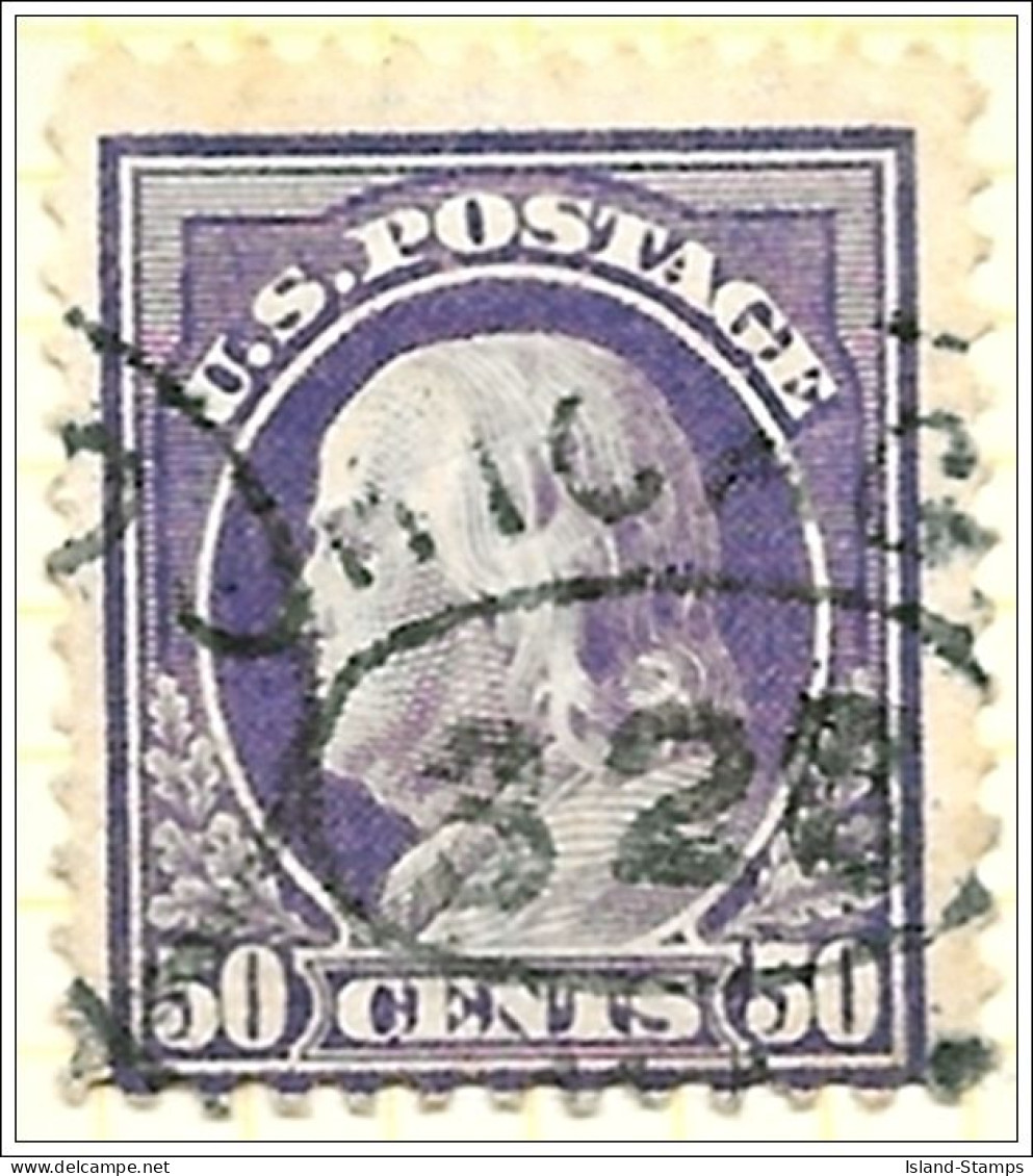 USA 1912 50 Cents Franklin Used V1 - Oblitérés