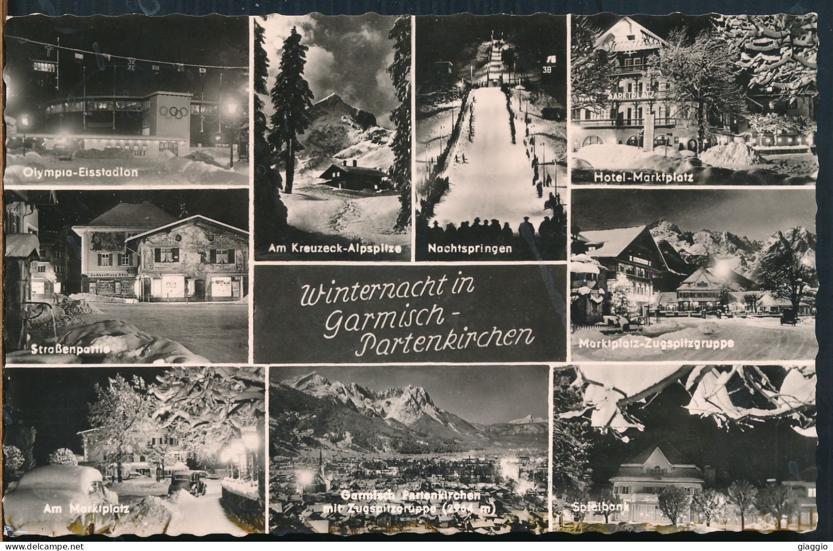 °°° 30996 - GERMANY - WINTERNACHT IN GARMISCH PARTENKIRCHEN - 1965 With Stamps °°° - Garmisch-Partenkirchen