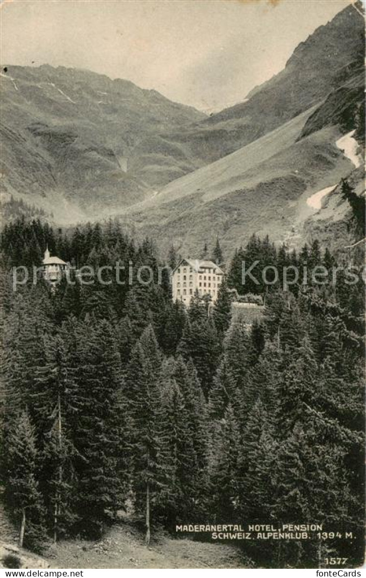 13831477 Maderanertal Maderanerthal Silenen UR Hotel Pension Schweiz Alpenklub  - Autres & Non Classés