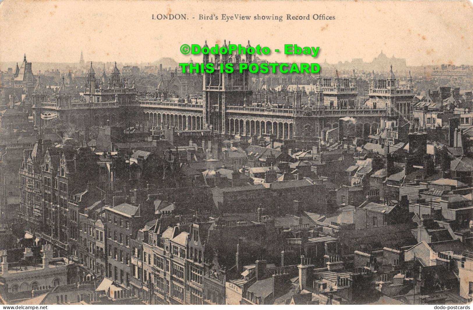 R345054 London. Birds Eye View Showing Record Offices. Post Card - Altri & Non Classificati