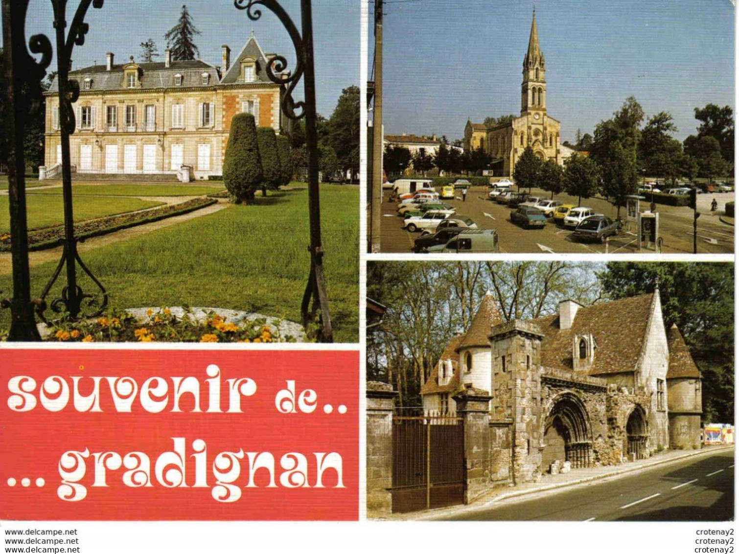 33 GRADIGNAN N°4998 Mairie Eglise Ruines Du Prieuré De CAYAC Peugeot 504 Citroën 2CV Camionnette Ami 6 CX GS Renault 4L - Gradignan