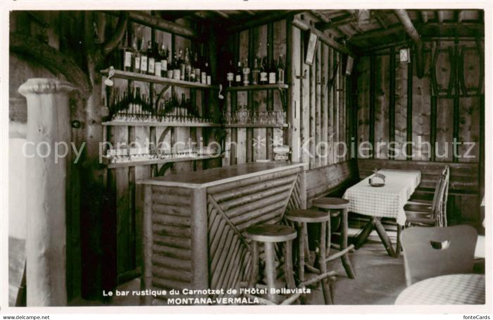 13831219 Montana-Vermala Le Bar Rustique Du Carnotzet De L’Hotel Bellavista Mont - Autres & Non Classés