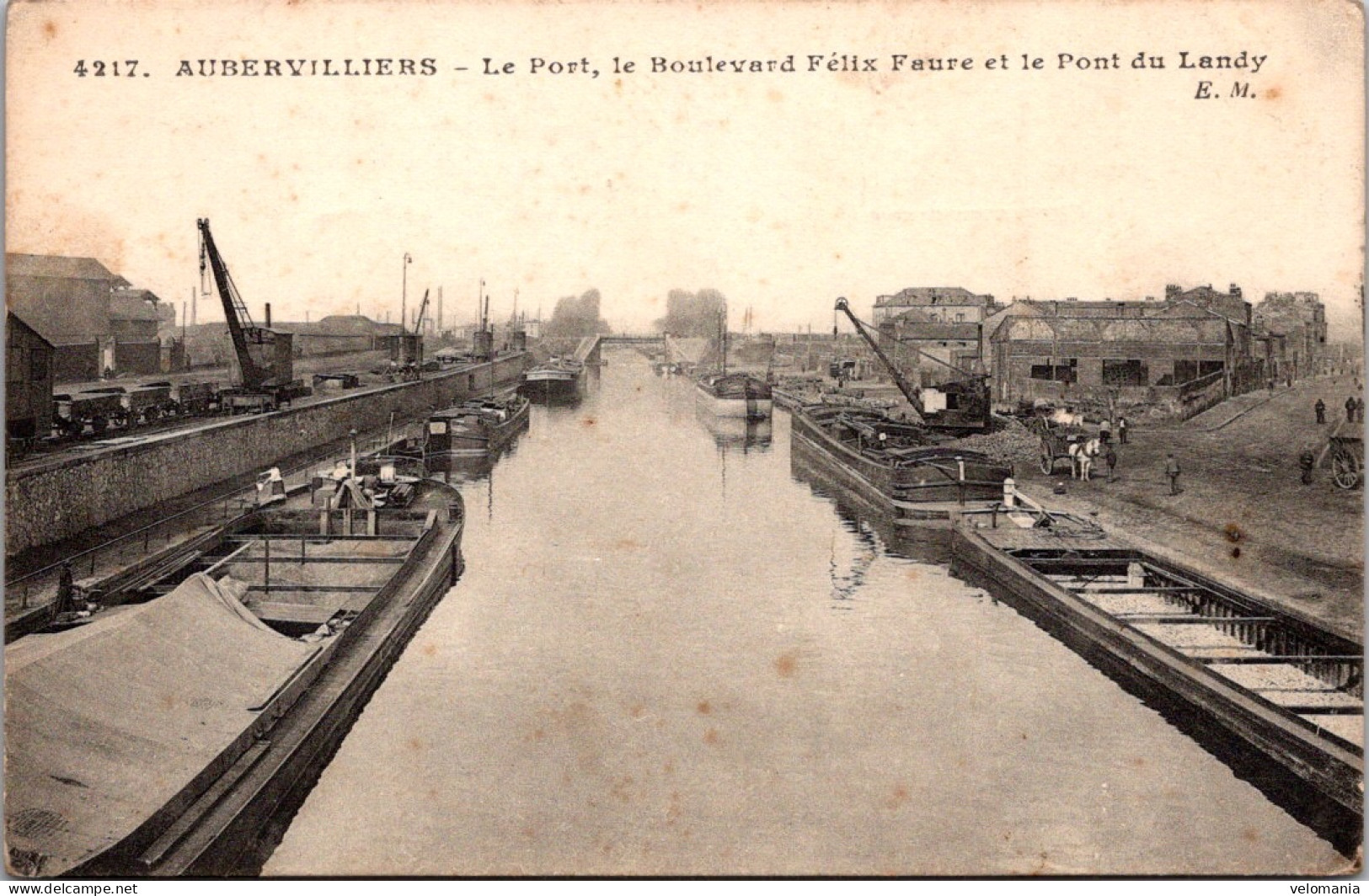 S16511 Cpa 93 Aubervilliers - Le Port, Le Boulevard Félix Faure ... - Aubervilliers