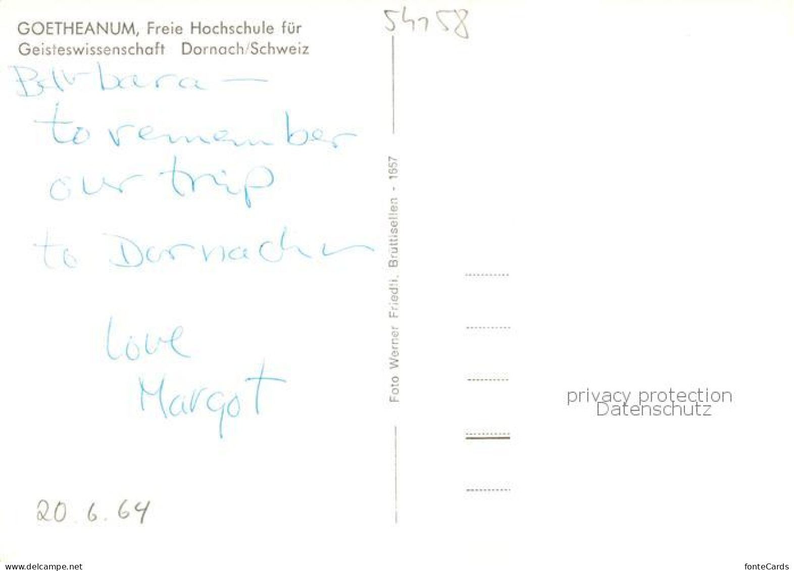 13829357 Dornach  SO Goetheanum Freie Hochschule Fuer Geisteswissenschaft   - Other & Unclassified