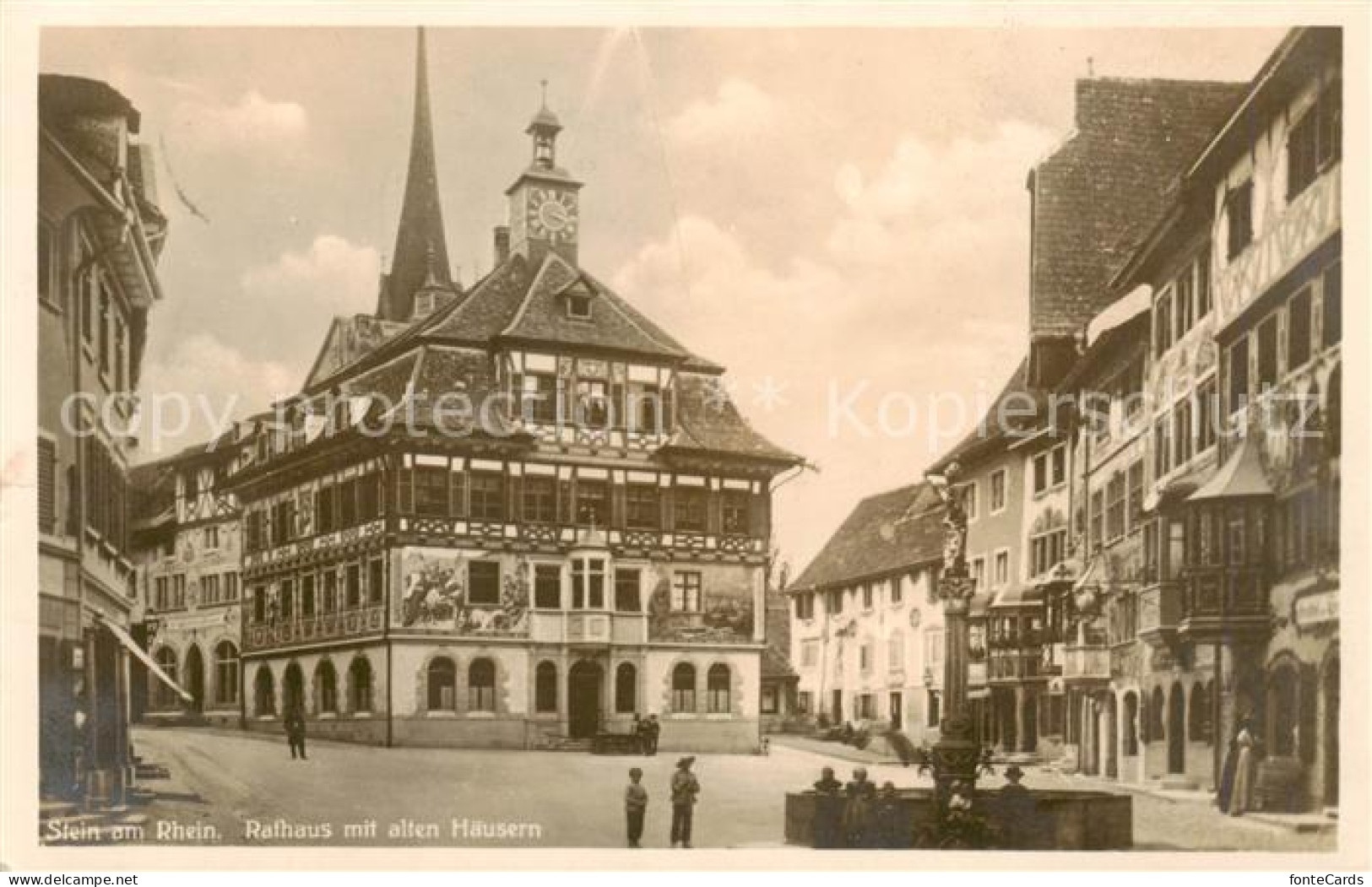 13828569 Stein Rhein SH Rathaus Mit Alten Haeusern  - Altri & Non Classificati