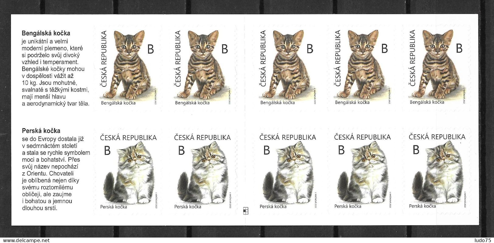 CZECHIA TCHEQUIE TCHESCHIEN 2022 Cats Chats Katzen Booklet Carnet Markenheft Mint/neuf/ungest. - Chats Domestiques