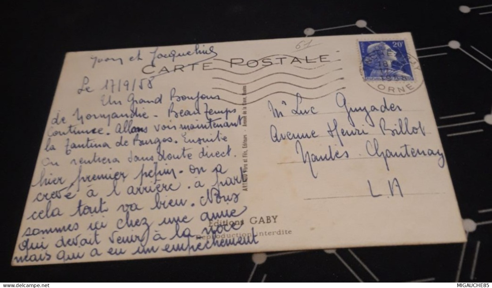 Carte Postale  A Système   " Vivent La Joie Et L Espace Joli Point De Vue On Voit  "  TINCHEBRAY - Altri & Non Classificati